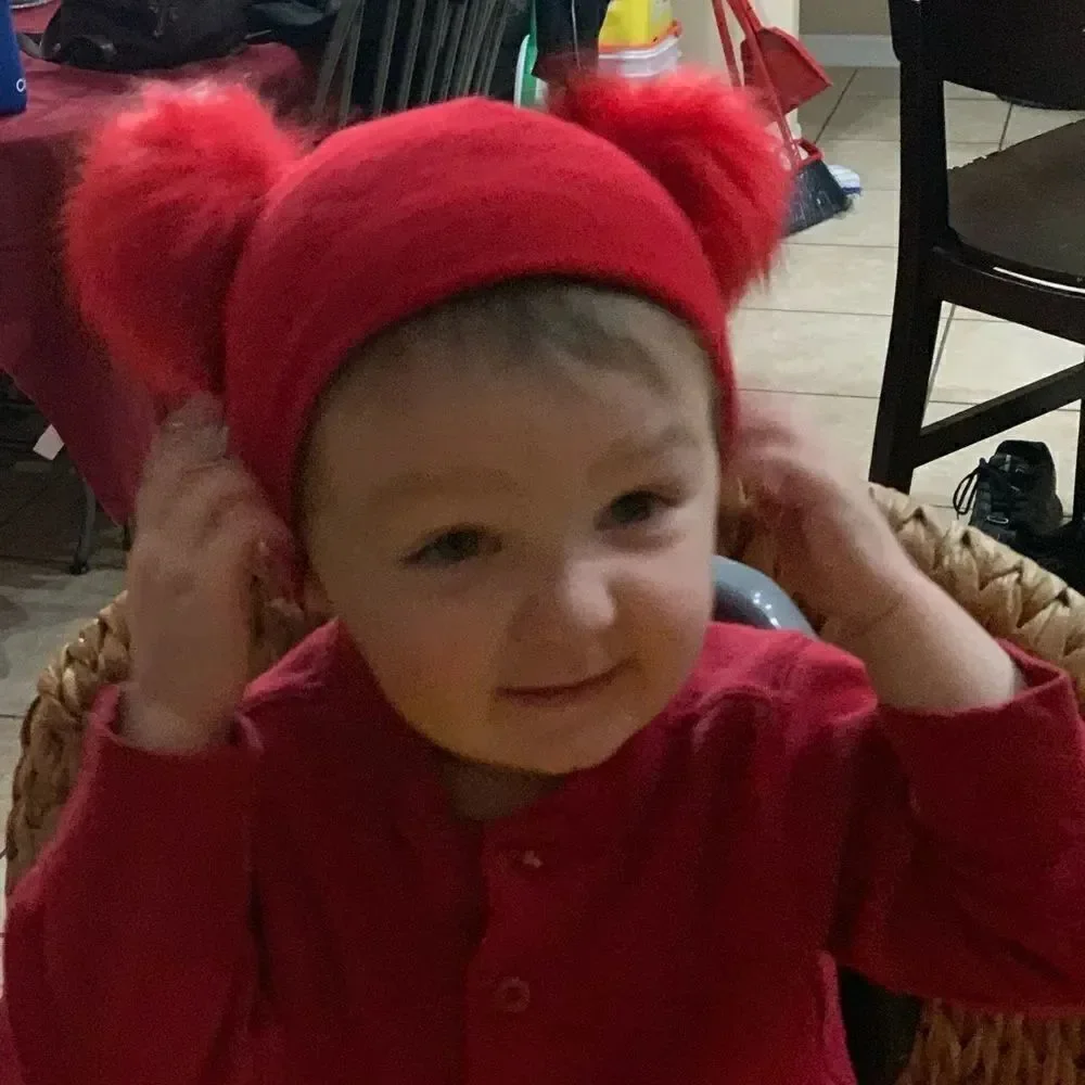 Double Pom Toddler/Baby Hat‎